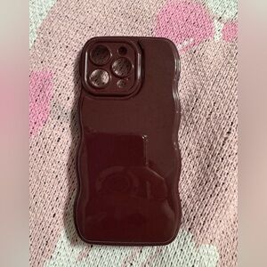 Glossy Burgundy IPhone 15 Pro Max Case